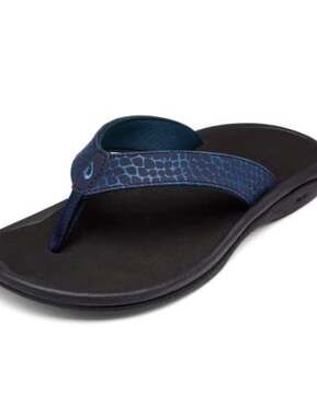 OluKai Ohana Pa’i women’s beach sandals trench blue size 8 wet grip soles